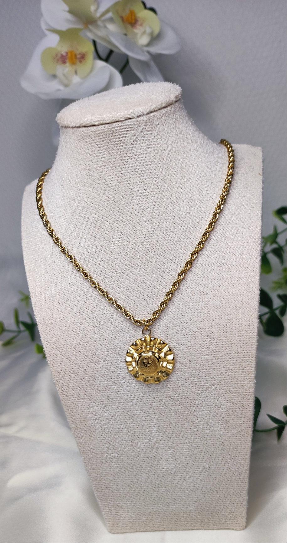 Collier coq en acier inoxydable