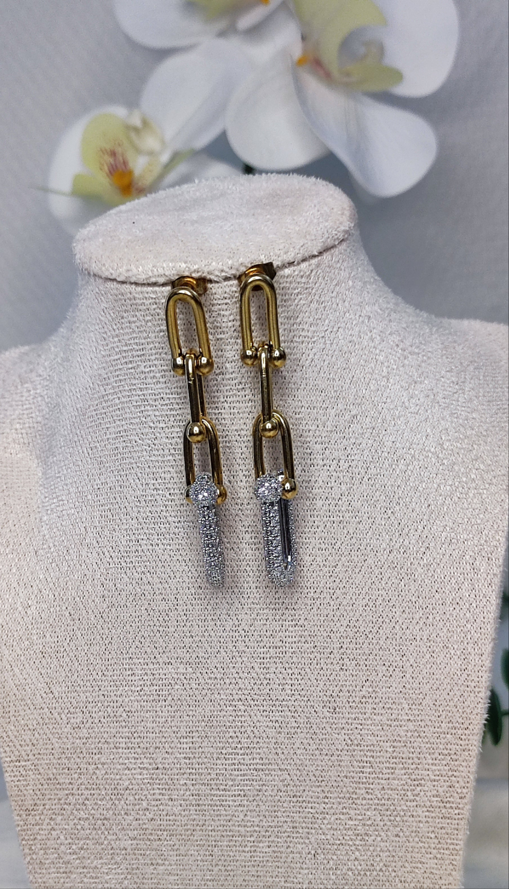 Boucles d'oreilles tiffany en acier inoxydable