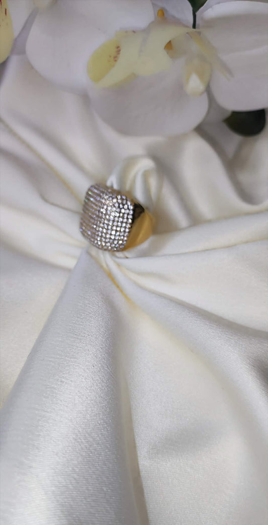 Bague carré strass