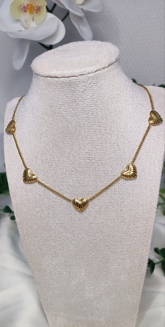 Collier Coeur en acier inoxydable