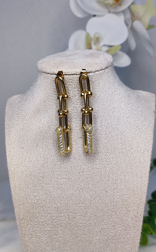Boucles d'oreilles tiffany en acier inoxydable
