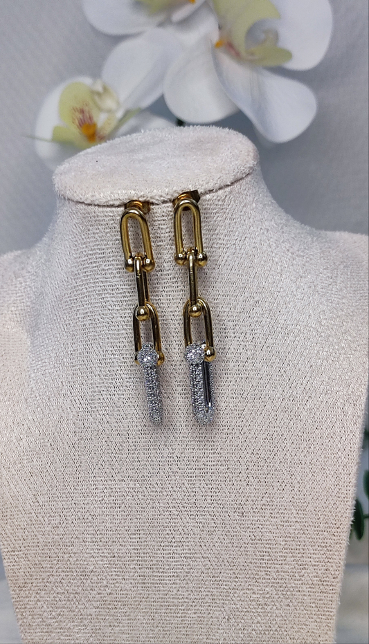 Boucles d'oreilles tiffany en acier inoxydable