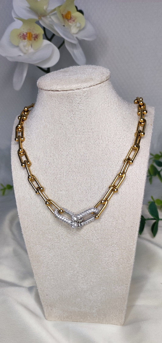 Collier tiffany en acier inoxydable