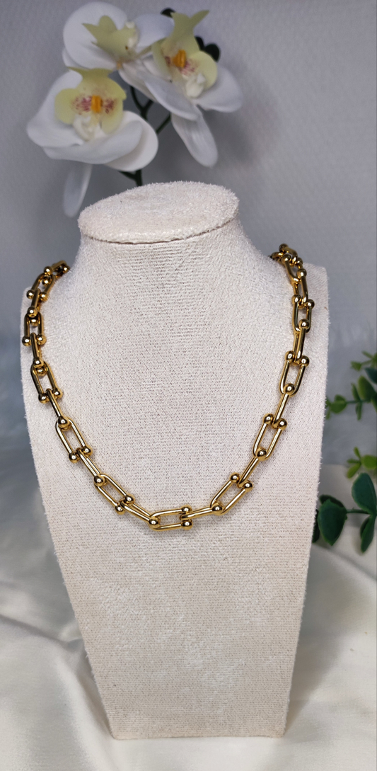 Collier tiffany sans pierre en acier inoxydable