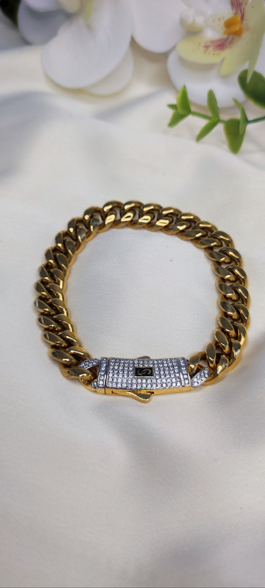 Bracelet monaco en acier inoxydable